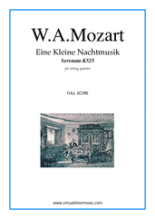 Wolfgang Amadeus Mozart: Eine Kleine Nachtmusik (COMPLETE) sheet music to download for string quartet