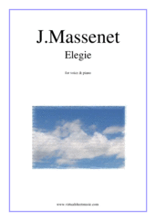 Jules Massenet: Elegie sheet music to download for voice