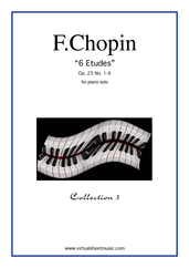 Frederic Chopin: Etudes Op.25 No.1-6 sheet music to download for piano solo