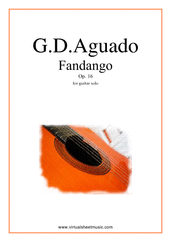 Garcia Dionisio Aguado: Fandango Op.16 sheet music to download for guitar solo
