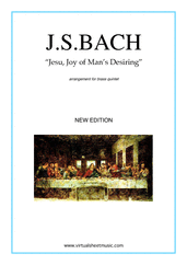 Johann Sebastian Bach: Jesu, Joy of Man's Desiring (New Edition) sheet music to download for brass quintet