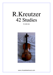 Rudolf Kreutzer: Studies (1-42) - COMPLETE sheet music to download instantly for violin solo