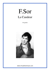 Fernando Sor: La Candeur sheet music to download for guitar solo