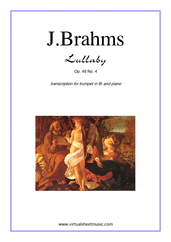 Johannes Brahms: Lullaby Op. 49 No. 4 sheet music to download instantly for trumpet & piano