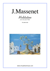 Jules Massenet: Meditation from Thais sheet music to download for piano solo