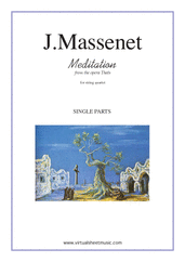 Jules Massenet: Meditation from Thais (parts) sheet music to download for string quartet