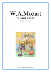 Wolfgang Amadeus Mozart: Easy Duets sheet music to download for flute & trumpet