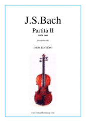 Johann Sebastian Bach: Partita No.2 in D minor sheet music to download instantly for violin solo