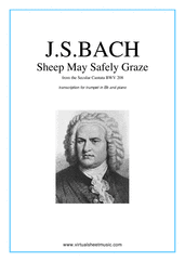 Johann Sebastian Bach: Sheep May Safely Graze sheet music to download for trumpet