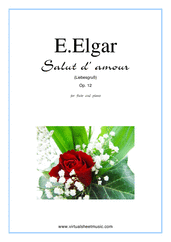 Edward Elgar: Salut d' Amour Op.12 sheet music to download for flute & piano