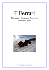Fabrizio Ferrari: Elementary Scales & Arpeggios sheet music to download instantly for violin solo