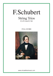 Franz Schubert: String Trios D. 471 and D. 581 (COMPLETE) sheet music to download instantly for string trio