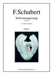 Franz Schubert: Schwanengesang D.957 (part I) sheet music to download for voice & piano