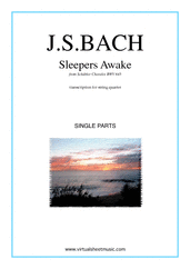 Johann Sebastian Bach: Sleepers Awake (parts) sheet music to download for string quartet
