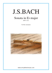 Johann Sebastian Bach: Sonata in E flat major BWV 1031 sheet music to download for flute & piano