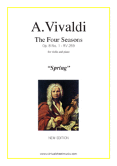 Antonio Vivaldi: Concerto "Spring" (NEW EDITION) sheet music to download for violin & piano
