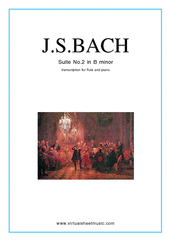 Johann Sebastian Bach: Suite No. 2 in B minor sheet music to download for flute & piano