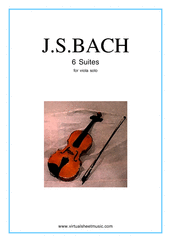 Johann Sebastian Bach: Suites sheet music to download for viola solo
