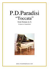 Pietro Domenico Paradisi: Toccata sheet music to download for piano solo (or harpsichord)