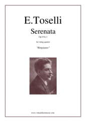 Enrico Toselli: Serenata Op.6 No.1 (parts) sheet music to download instantly for string quartet