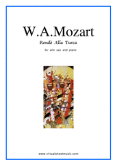 Wolfgang Amadeus Mozart: Rondò "Alla Turca" sheet music to download for alto saxophone & piano