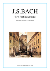 Johann Sebastian Bach: Two Part Inventions sheet music to download for clarinet & bassoon