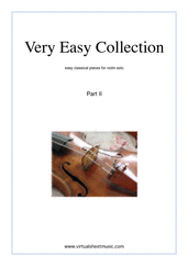 Miscellaneous: Very Easy Collection, part II sheet music to download for violin solo