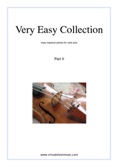 Miscellaneous: Very Easy Collection, part II sheet music to download for viola solo